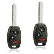 Keylessoption 3-button Remote Key Fob Replacement for Honda, 2 Pack