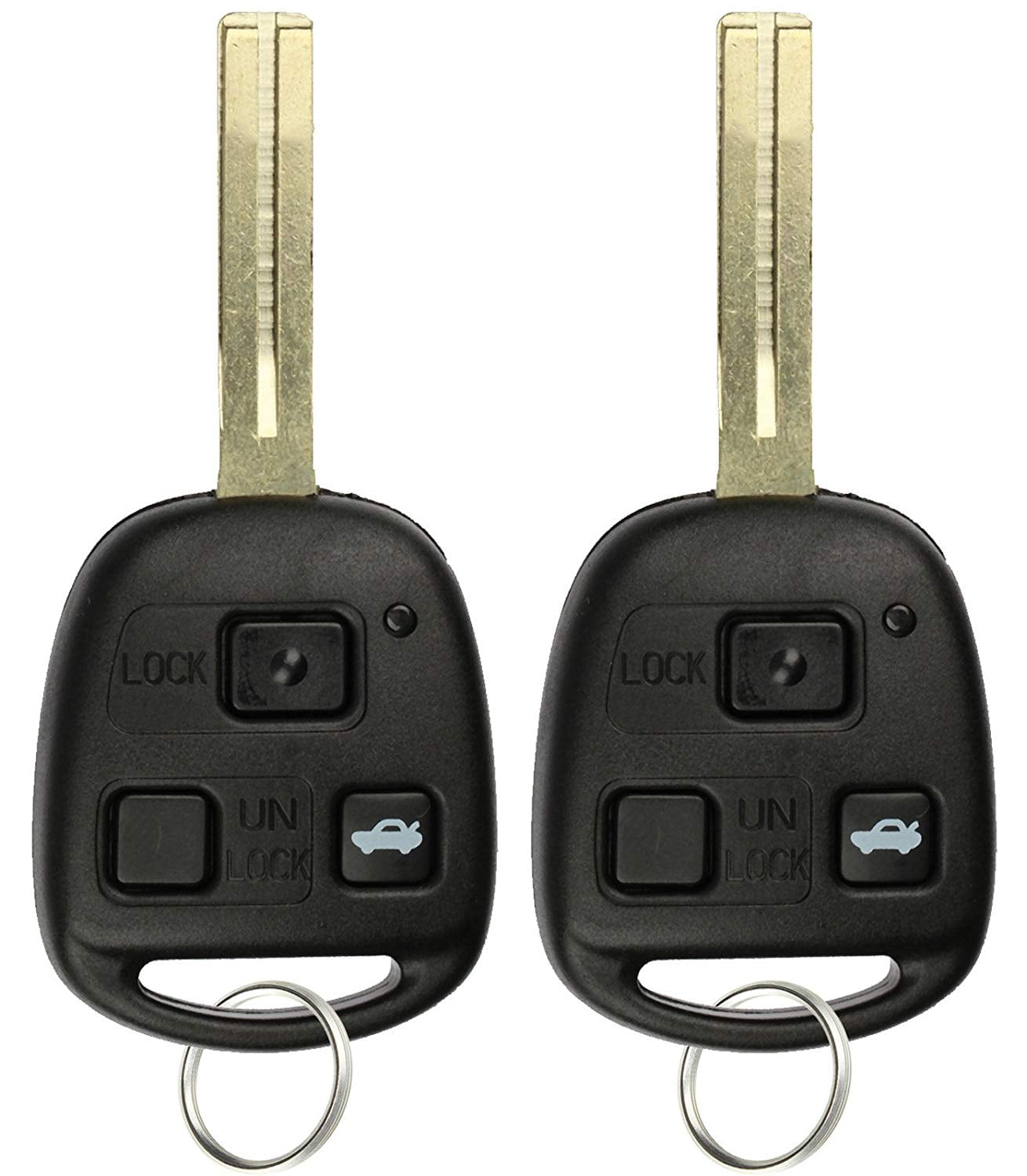 Keylessoption Remote Control Car Key Fob 2 PACK for Lexus ES300/GS300/GS400/GS430/IS300/LS400