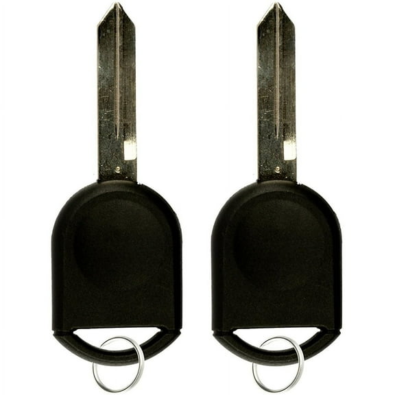 Keylessoption Replacement Uncut Ignition Transponder Keys, 2 Pack