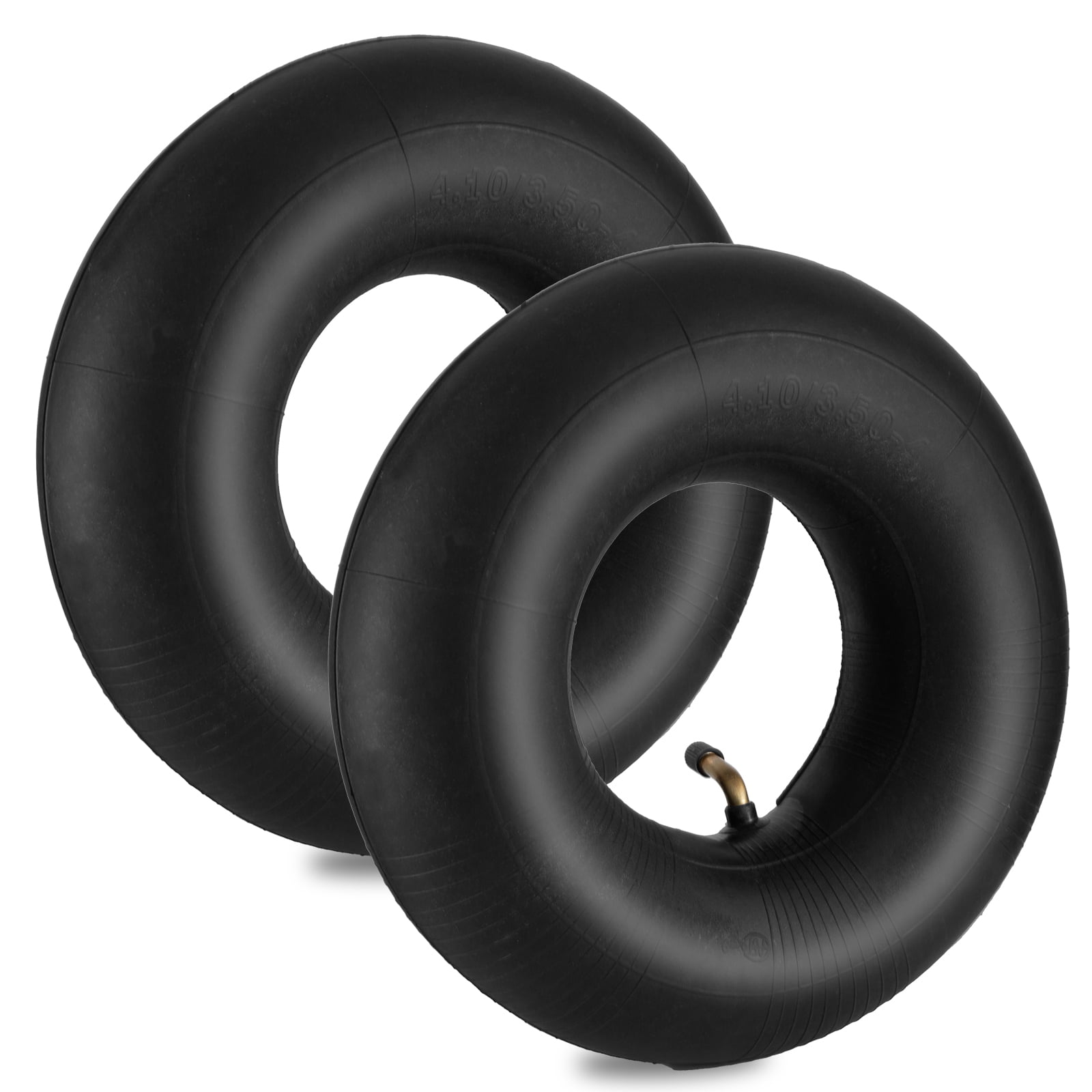 Keylever 4.10/3.504" Replacement Tire Inner Tubes with TR87 Bent Valve Stem for Wheelbarrows