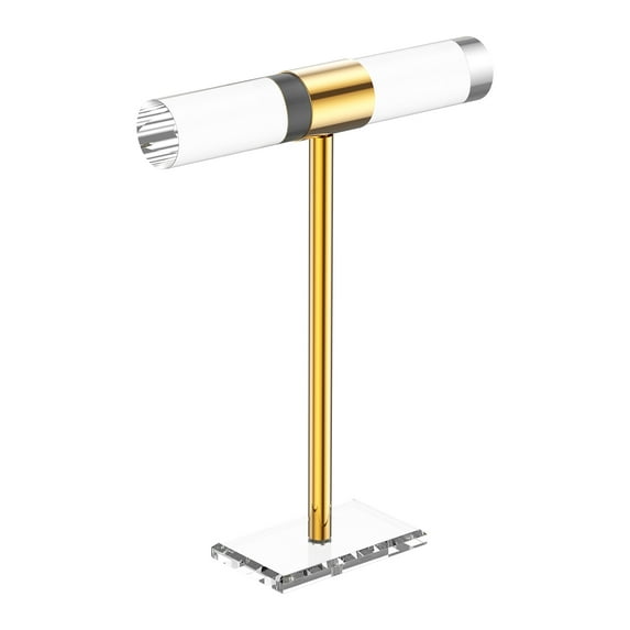 Keyohome 1/2 Tier Acrylic Jewelry Display Stand Easy to Assemble Versatile Long Necklace Stand for Store Boutique Vendor