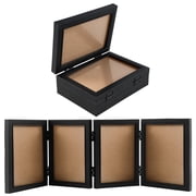 Keyohome 2 Pcs 4 Folding Hinged Picture Frame with High Definition Plexiglass Creative 4 Folding Photo Frame for Tabletop Display Multiple Family Pictures