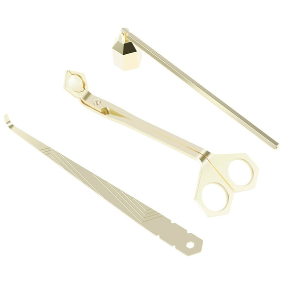 Keyohome 3Pcs Candle Wick Trimmer Stainless Steel Candle Wick Snuffer Electroplated Candle Stopper Rustproof Candle Cutter Safe Candle Extinguishing Candle Accessory Set for Home