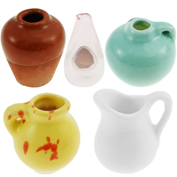 Keyohome 5 Pcs Mini Vase Magnets Creative Ceramic Fridge Magnets Decorative Refrigerator Magnets Cute and Exquisite Miniature Vase Magnets for Home Kitchen Office