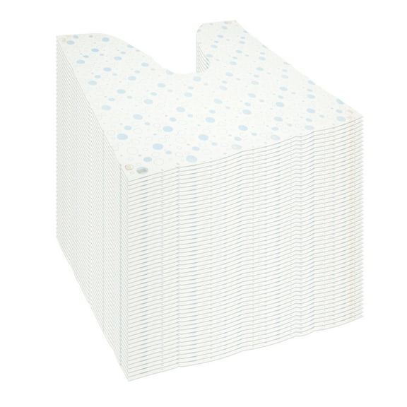 Keyohome 50Pcs Non Woven Fabric Toilet Commode Mat Waterproof Versatile U Shaped Toilet Mat for Home Public Bathroom