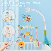 Keyohome Baby Crib Mobile Toys,Crib Music Mobile Hanging Toys,Hanging Rotating Rattles,with Light,for Unisex 1+ Years,18.89 x 15.74