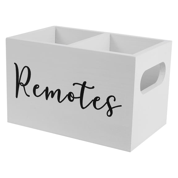 Keyohome Compartmental Wood TV Remote Holder Easy to Clean Versatile Remote Storage Organizer for Living Room Bedroom Office