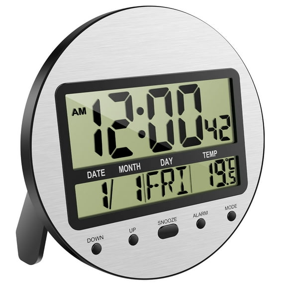 Keyohome Digital Wall Clock ABS Digital Alarm Timer Large Display Electronic Smart Alarm Easy to Read Electronic Clock for Home