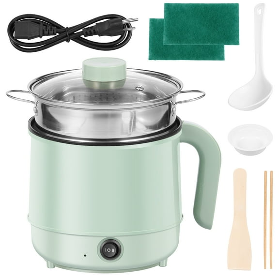 Keyohome Electric Hot Pot 1.7L Capacity Ramen Cooker with Over Heating Protection Multifunctional Portable Electric Noodle Cooker for Pasta Dumpling Soup Steak