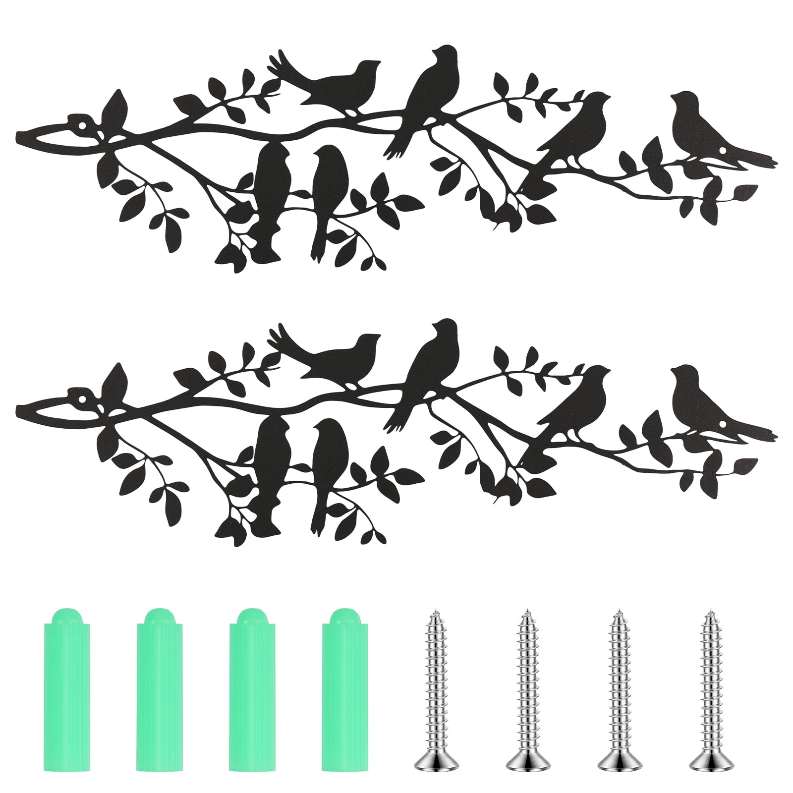 Keyohome Metal Bird Wall Art Decor Birds on The Branch Decor Metal ...
