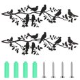 thumbnail image 1 of Keyohome Metal Bird Wall Art Decor Birds on The Branch Decor Metal Sculpture Silhouette Ornament Branch Wall Hanging Sign for Balcony Garden Home,2Pcs,Black, 1 of 8