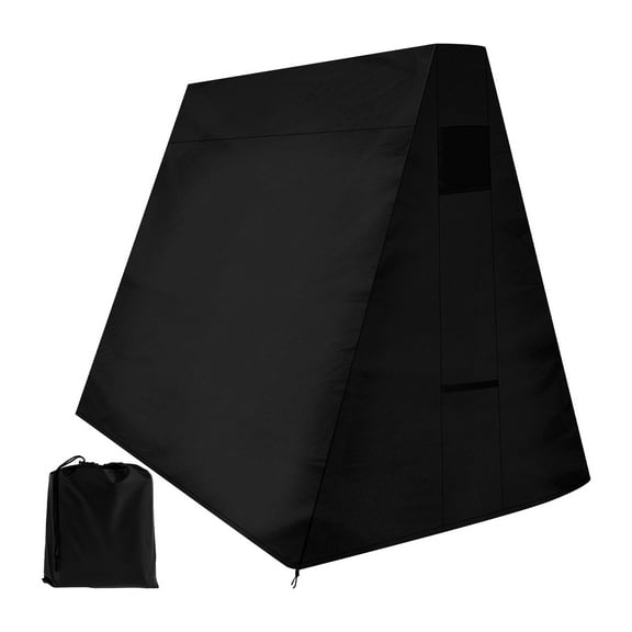 Keyohome Outdoor Swing Cover Waterproof Porch Swing Cover Protective Patio Swing Cover A Frame Swing Protector for Outdoor Patio Swing 3 Seater 216x140x170cm Black