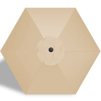 Keyohome Patio Umbrella Replacement Canopy 6.4 ft Polyester Outdoor Umbrella Replacement Canopy Fit for 6 Ribs Practical Shading Accessories for Beach Yard