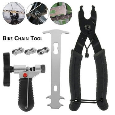 Keyohome Professional Bike Bicycle Chain Repair Tool Kit Bike Chain Breaker Splitter Hook Plier Bike Chain Removal Tool Chain Wear Indicator Chain Checker