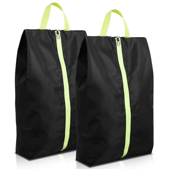Keyohome Shoe Bags for Travel Smell Proof Soccer Cleat Bags with Active Carbon Fabric Waterproof Travel Shoe Organizer with Zipper Closure Handle for Sports