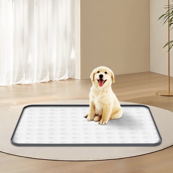 Keyohome Silicone Pee Pad Holder for Floor Protection Leak Proof Foldable Puppy Potty Training Pad Holder With Raised Edge for Home Travel