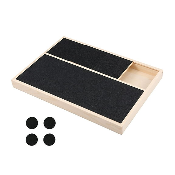 Keyohome Wood Dog Nail Scratching Board with Snack Box Stress Free Dog Nail Scratch Pad Practical Puppy Claw Grooming Tool for Breeds Large and Small