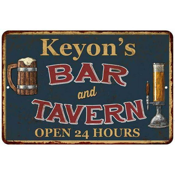 Keyon's Green Bar & Tavern Rustic Sign 12 x 18 Matte Finish Metal 112180047343