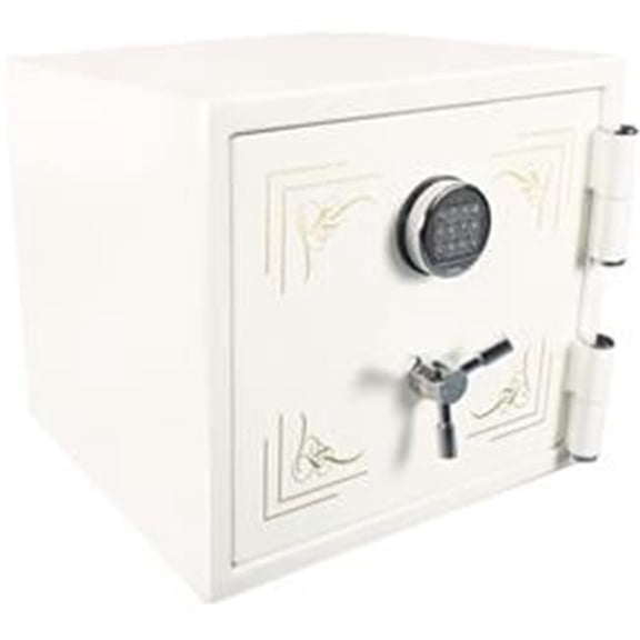 Keypad Fireproof Jewelry Safe - White - 1.91 cu. ft. - Secure Storage Solution