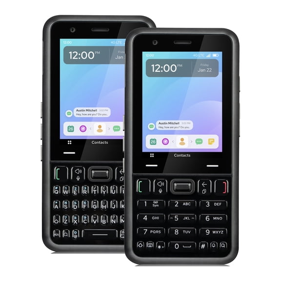 Keyphone The Hybrid 4G LTE Unlocked Phone with Physical T9 Keypad, 13MP Camera - Modular Dumb Phone for Verizon, AT&T, T-Mobile - Swappable Keyboard, Dual SIM, 48-Hour Battery, 4GB/64GB, USB-C