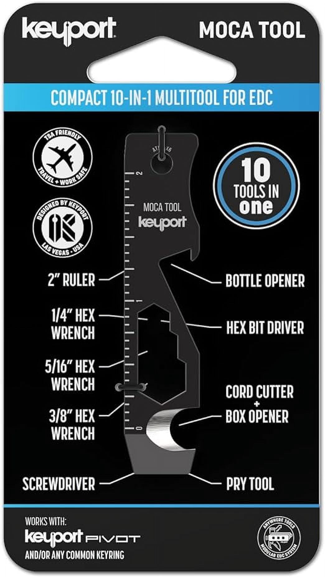 Keyport MOCA 10-in-1 Keychain Multitool (Black Stainless Steel ...