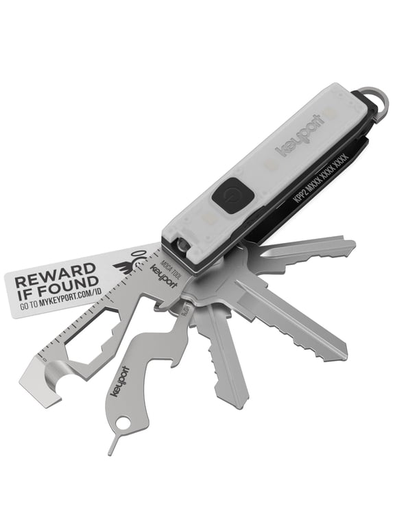 Pivot 2.0 Essential Plus Bundle (Black Aluminum) - EDC Key Organizer + Keychain Flashlight + 10-in-1 Multi-Tool All-in-One