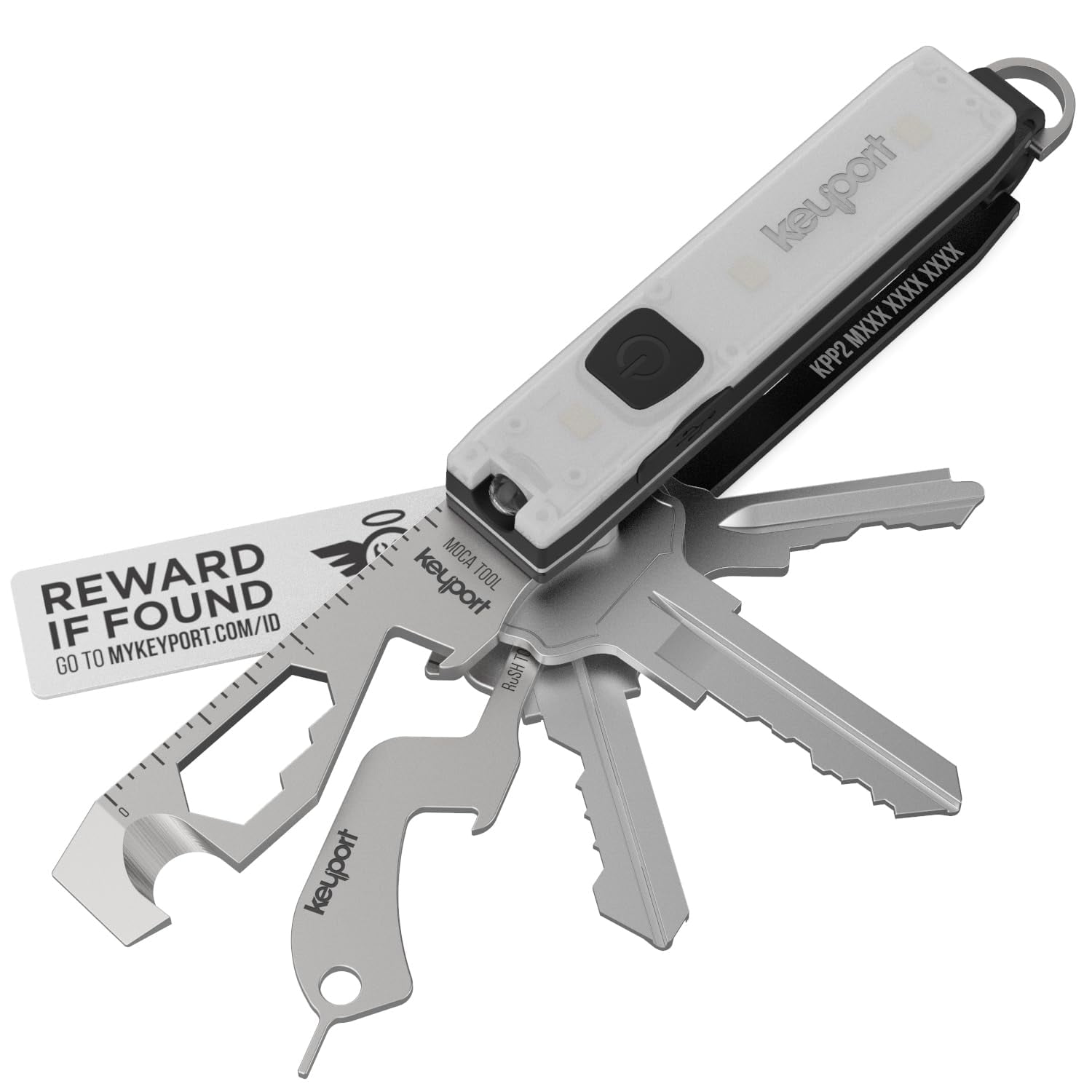 Keyport Pivot 2.0 Essential Plus Bundle (Black Aluminum) - EDC Key Organizer + Keychain Flashlight + 10-in-1 Multi-Tool All-in-One