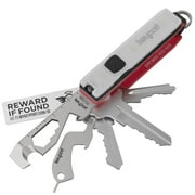 Keyport Pivot 2.0 Essential Plus Bundle Red Aluminum - EDC Key Organizer + Keychain Flashlight + 10-in-1 Multi-Tool All-in-One