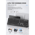 thumbnail image 1 of Keyquest USB Wired Keyboard Quiet Keys Ergonomic Full Size Plug and Play for Office Desktop Laptop, 1 of 5