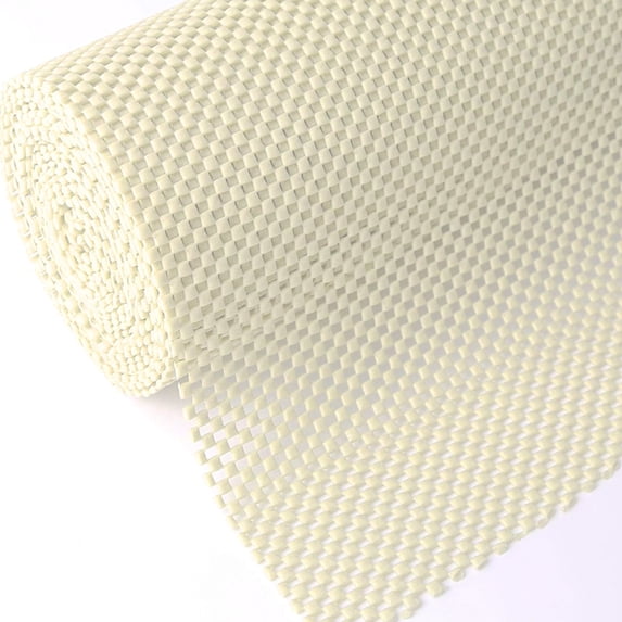Drawer Shelf and Cabinet Liner, Keyrank Non-Adhesive Liners for Drawers, Shelves, Cabinets, Storage, Kitchen, Easy Install, 16Inch x 10Ft, Beige