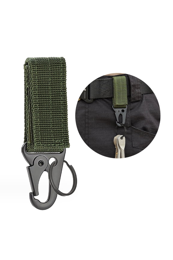 Keyring Gear Key Keeper Nylon Belt Keychain Clip Webbing Key Clips Buckle Belt Carabiner Buckle Key Hook