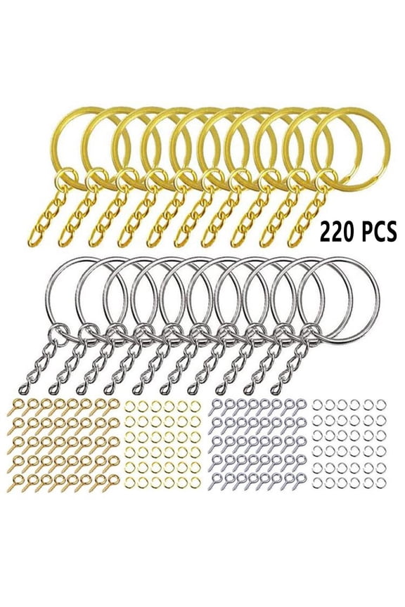 Keyring Key Chains DIY 220pcs/lot Key Pendant Accessories Lobster Clasp