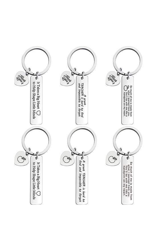 Keyring Pendant Teacher's Day Gift for Educators Graduation Present with Engraving Holiday Gift Metal Keyring