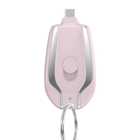 Keyring Power Bank, 1500mAh Mini Power Emergency Pod,Key Cell Phone Charger,Keychain Portable Charger Key Chain Phone Charger Type-C Mini Power Emergency Charger for Android