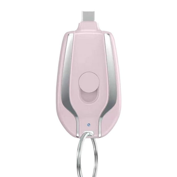 Keyring Power Bank, Mini Power Emergency Pod, 1500mAh Key Chain Power Bank, Portable Keychain Battery Charger Pack for Type-c, -Compact Fast Charging Key Cell Phone Charger