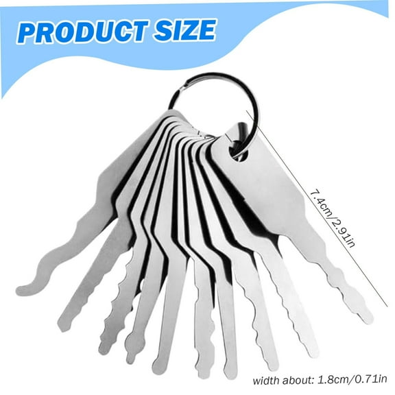 Keys 10Pcs Stainless Steel Keys Keys Replacement Skeleton Lock PickSet Multiple Shapes Emergency Tool For Bathroom Locks Car Locks