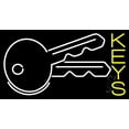 thumbnail image 1 of Keys With Key Logo LED Neon Sign 20" Tall x 37" Wide - inches Black Square Cut Acrylic Backing, with Dimmer - Premium built indoor Sign for Storefront, Store interior, Exhibition, Decor., 1 of 7