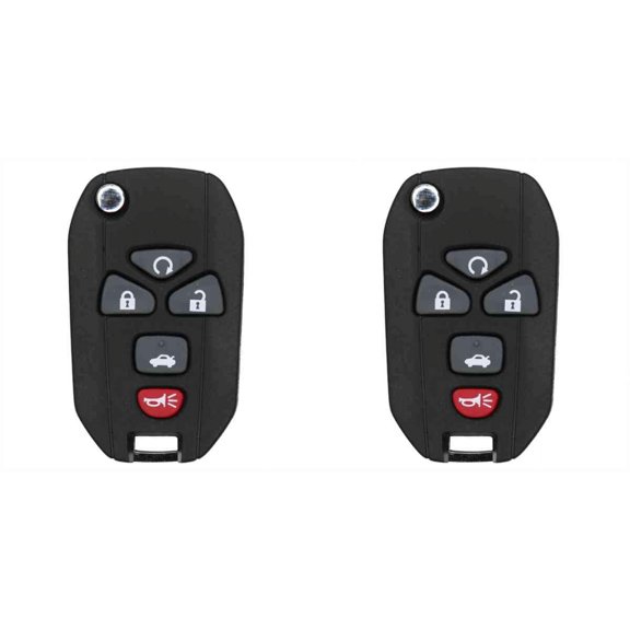 Keys4Less Replacement Flip Key Fob for Buick LaCrosse 2006 FCC KOBGT04A Part Number 15252034 - 2 Pack