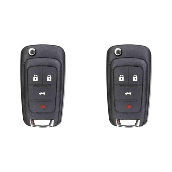 Keys4Less Replacement Flip Key Fob for Buick LaCrosse 2011 FCC OHT01060512 Part Number 13504204 13500226 13504200 Pack of 2