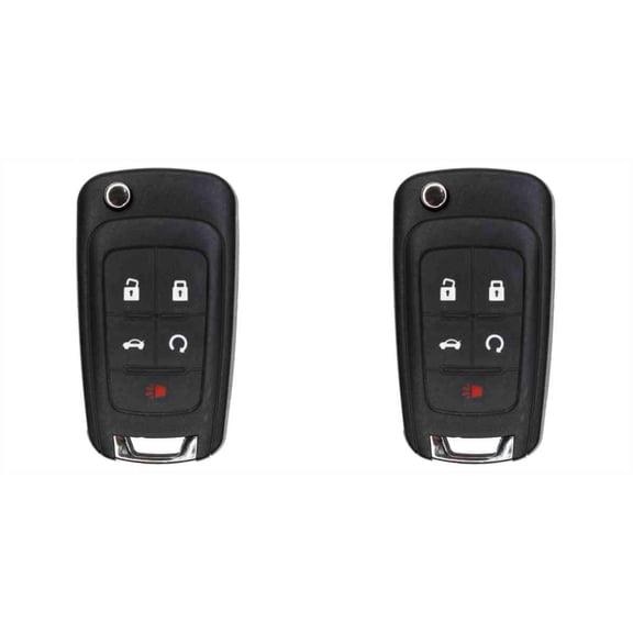 Keys4Less Replacement Flip Key Fob for Buick LaCrosse 2014 FCC OHT01060512 Part Number 13504199 13574863 20979468 13504259 13504204 - 2 Pack
