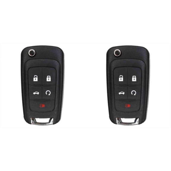 Keys4Less Replacement Flip Key Fob for Buick Regal 2012 FCC OHT01060512 Part Number 13504199 13574863 20979468 13504259 13504204 - 2 Pack
