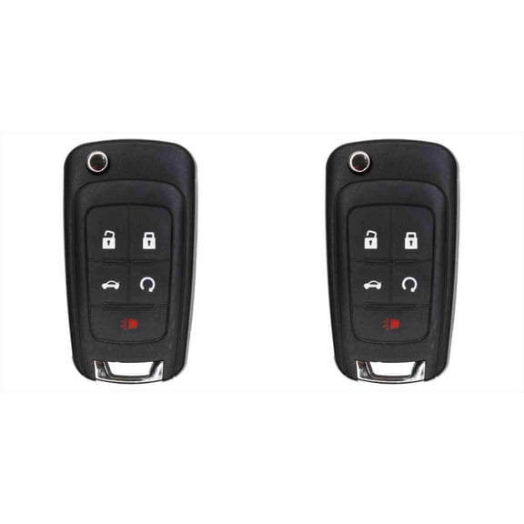 Keys4Less Replacement Flip Key Fob for Buick Regal 2013 FCC OHT01060512 Part Number 13504199 13574863 20979468 13504259 13504204 - 2 Pack
