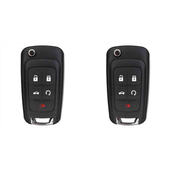 Keys4Less Replacement Flip Key Fob for Buick Verano 2012-2017 FCC OHT01060512 Part Number 13504199 13574863 20979468 13504259 13504204 - 2 Pack