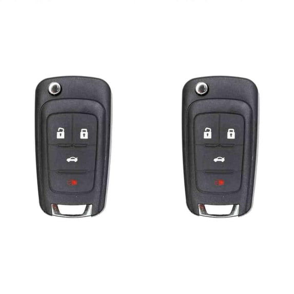 Keys4Less Replacement Flip Key Fob for Chevrolet Impala 2014-2019 FCC OHT01060512 Part Number 13504204 13500226 13504200 Pack of 2