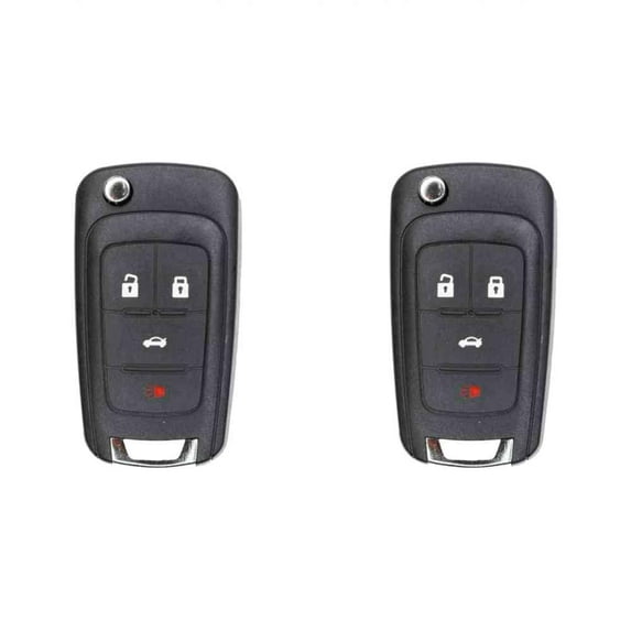 Keys4Less Replacement Flip Key Fob for Chevrolet Impala 2018 FCC OHT01060512 Part Number 13504204 13500226 13504200 Pack of 2