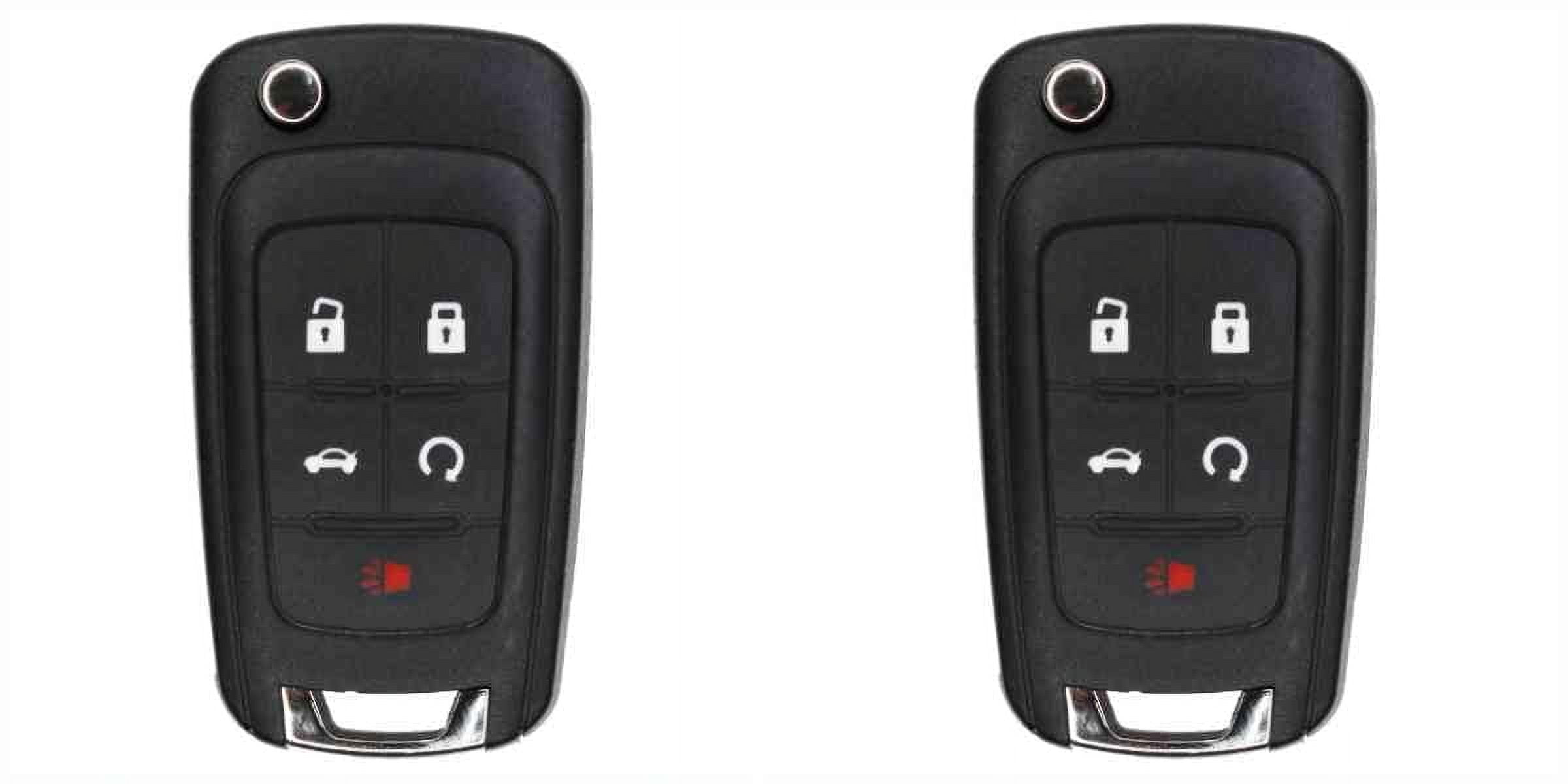 Keys4Less Replacement Flip Key Fob for Chevrolet Malibu 2013-2016 FCC OHT01060512 Part Number 13504199 13574863 20979468 13504259 13504204 - 2 Pack