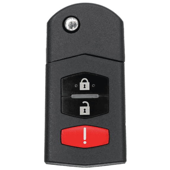 Keys4Less Replacement Flip Key Fob for Mazda 5 2010 FCC Part Number BCR2-67-5RY BCR2675RY or CC43-67-5RYC CC43675RYC