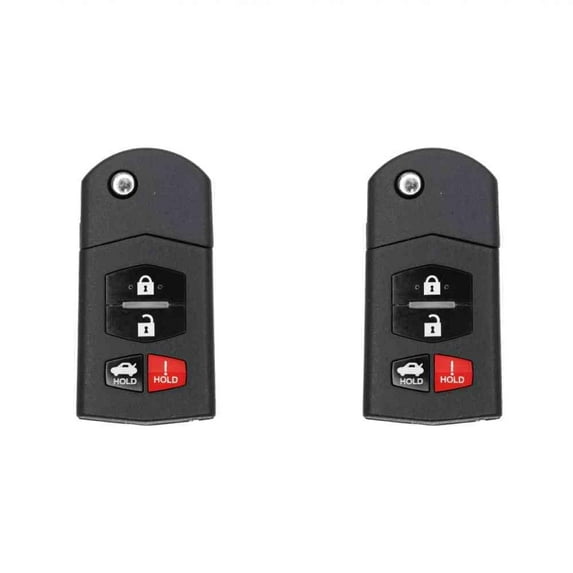 Keys4Less Replacement Flip Key Fob for Mazda 6 2006-2008 FCC KPU41788 Part Number 4238A-41524 4238A41524 FF14-67-5RY FF14675RY Pack of 2