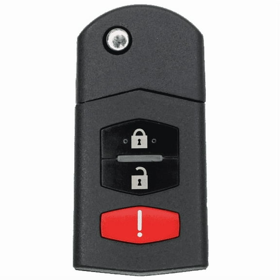 Keys4Less Replacement Flip Key Fob for Mazda CX-7 2009 FCC Part Number BCR2-67-5RY BCR2675RY or CC43-67-5RYC CC43675RYC