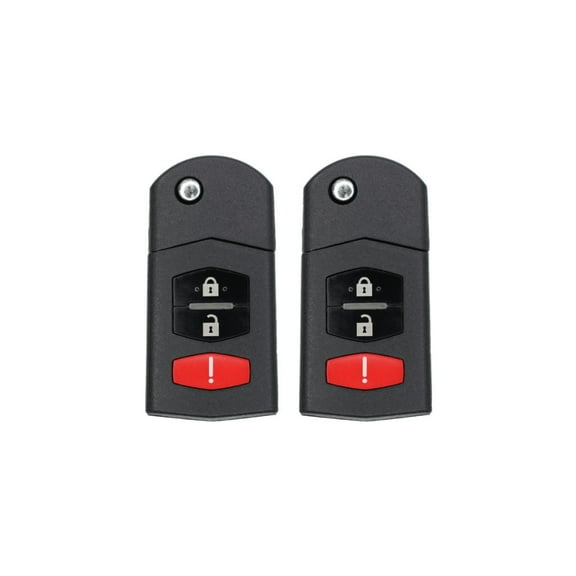 Keys4Less Replacement Flip Key Fob for Mazda CX-7 2010 FCC Part Number BCR2-67-5RY BCR2675RY or CC43-67-5RYC CC43675RYC Pack of 2